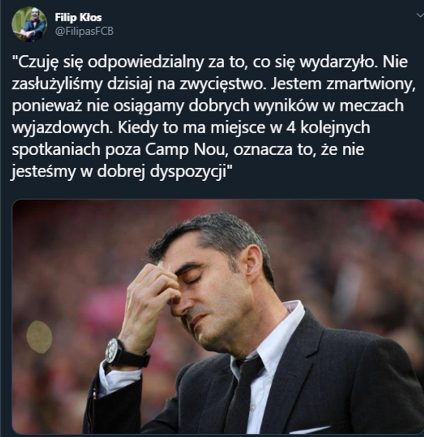 SŁOWA Valverde po porażce z Granadą!